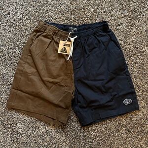 Poler Dusty Short - Navy/Brown, Size L